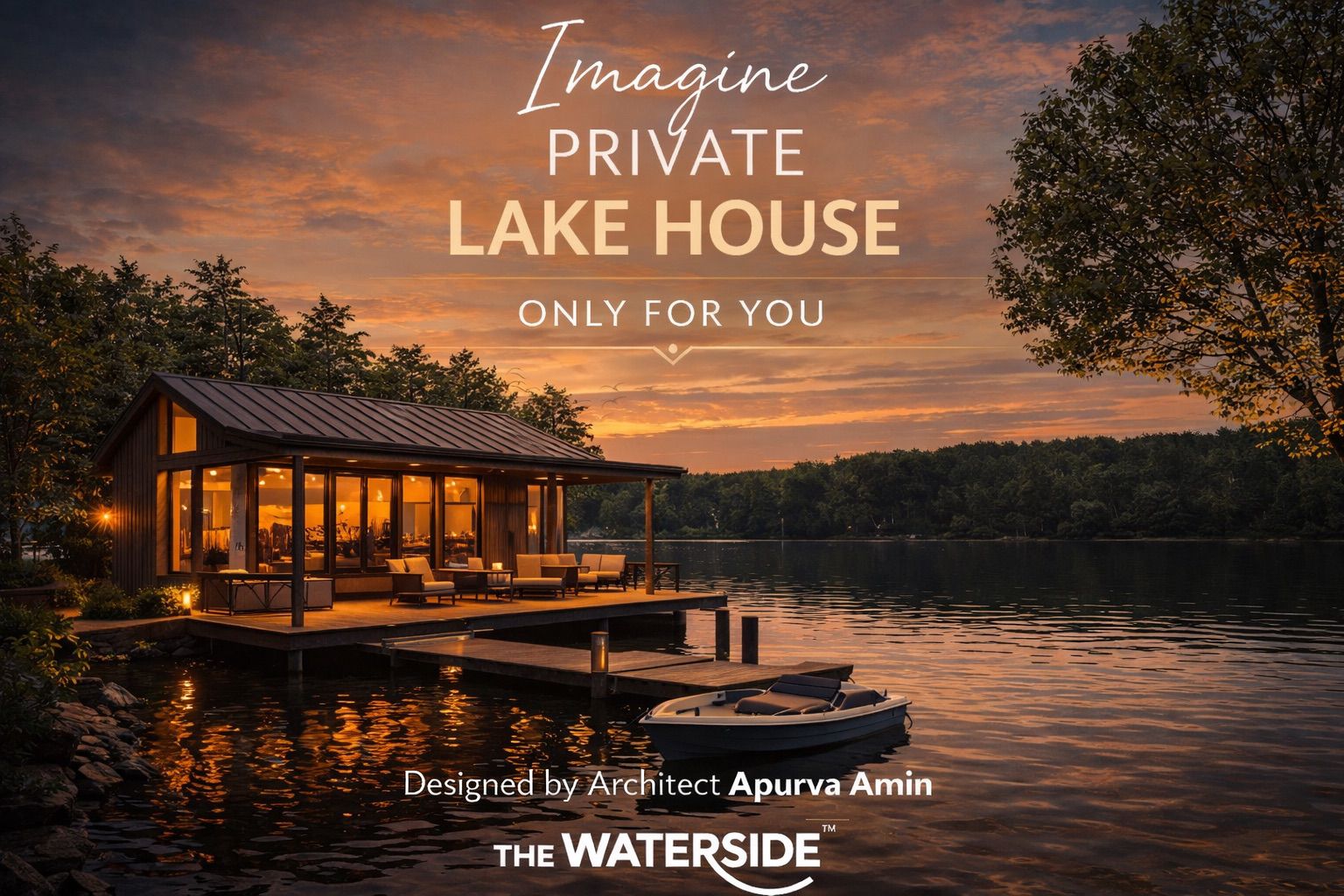 The Water Side private lake house creative